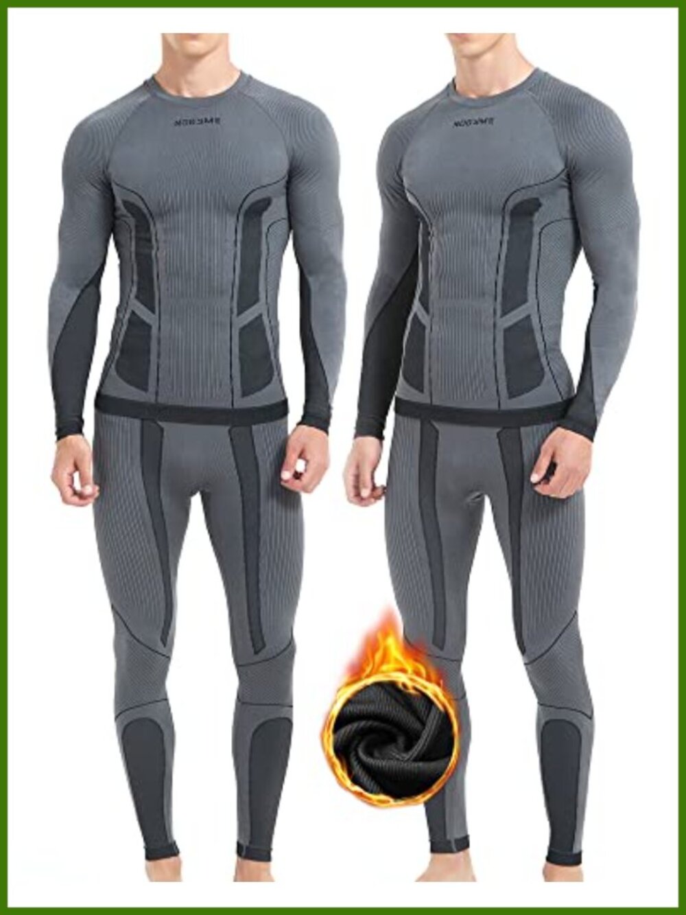 Men's Thermal Underwear Long Johns Base Layer Fitted Crew Neck Pull On
